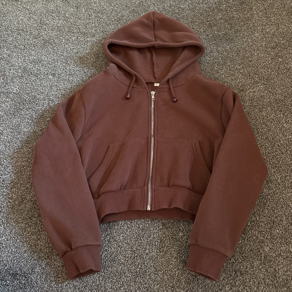 Brown Hooded Women's Jacket